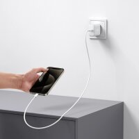 Schnellladegerät mit USB-C Anschluss PD 30W QC SFC Netzwerkladegerät – Weiß