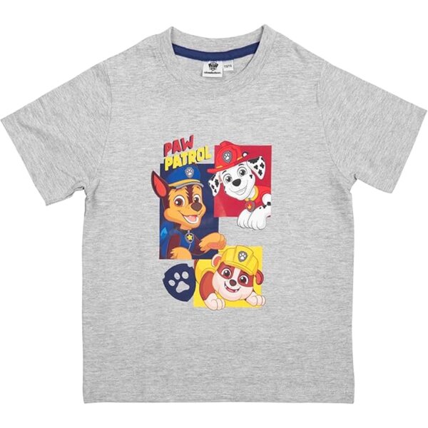 Paw Patrol T-Shirt mit Chase, Marshall & Rubble – Kurzarmshirt Oberteil für Kinder