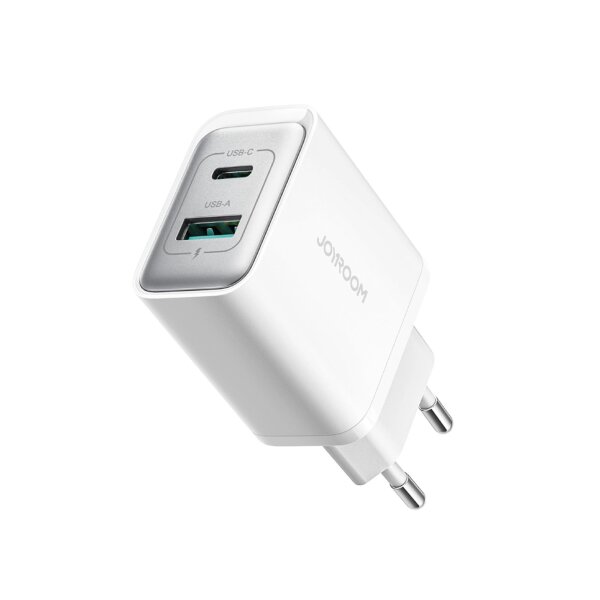 Netzwerkladegerät USB-C / USB-A 30W Schnellladegerät in Weiß  PD/QC 3.0