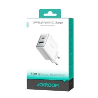 Netzwerkladegerät USB-C / USB-A 30W Schnellladegerät in Weiß  PD/QC 3.0