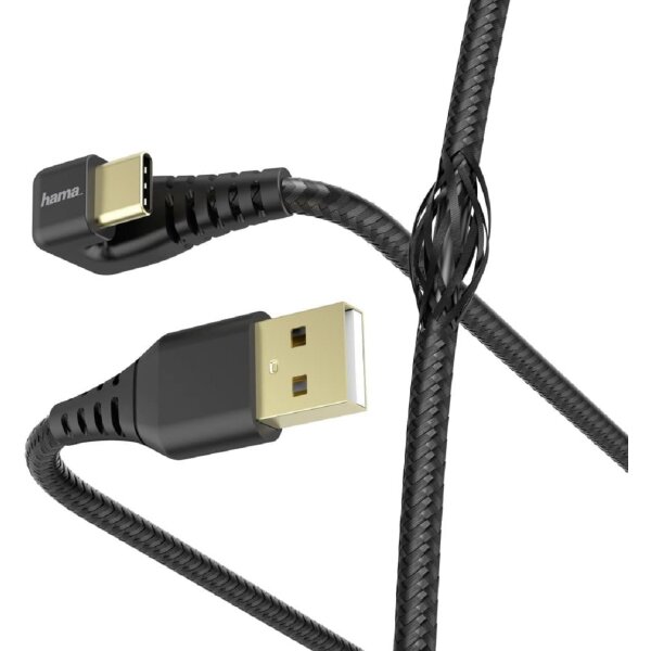 Hama Ladekabel Datenkabel USB zu USB Type-C abgewinkelt 1,5 m schwarz