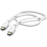 Hama Ladekabel USB-C zu USB-C – 1 m Datenkabel in elegantem Weiß