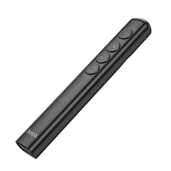 Hoco kabelloser Bluetooth Laserpointer in Schwarz mit roter Lasefarbe, 180 mAh