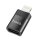 Hoco Adapter USB-C Stecker (weiblich) kompatibel mit iPhone 8-pin in Schwarz