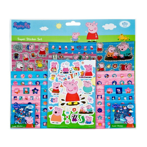 Peppa Pig Sticker-Set – 500 Aufkleber für kreative Bastelideen