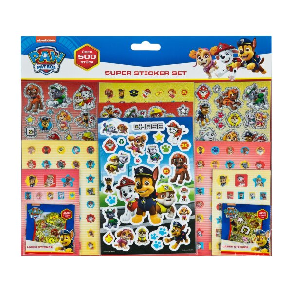 Paw Patrol Sticker-Set – 500 Aufkleber für kreative Bastelprojekte