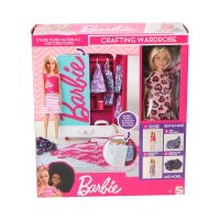 Barbie Kleiderschrank-Set mit Barbie-Puppe –...