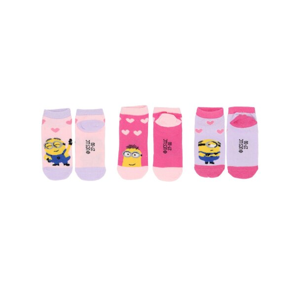 Minions Sneakersocken im 3er-Pack – Komfortable Kindersocken mit lustigem Design