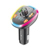 FM-Bluetooth-Transmitter in Schwarz, kabellose Musikwiedergabe und Freisprechanrufe