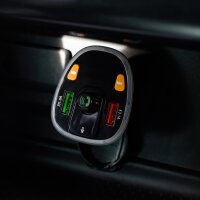 FM-Bluetooth-Transmitter in Schwarz, kabellose Musikwiedergabe und Freisprechanrufe