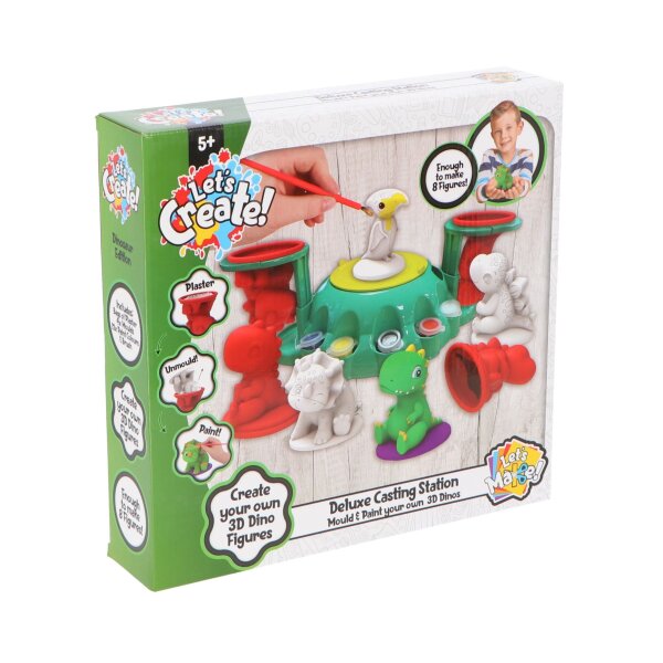 Deluxe-Gießstation Dinosaurier Figuren Hobbyset Kreatives Spielzeug Gips Gießen für Kinder