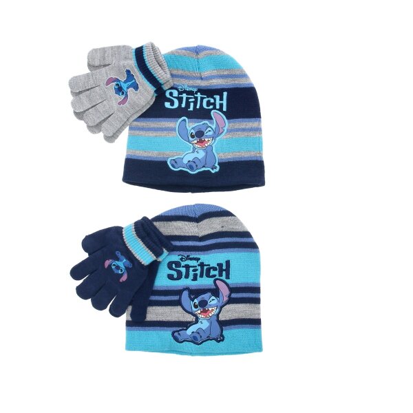 Lilo & Stitch Kinder-Winterset – Mütze und Handschuhe Onesize