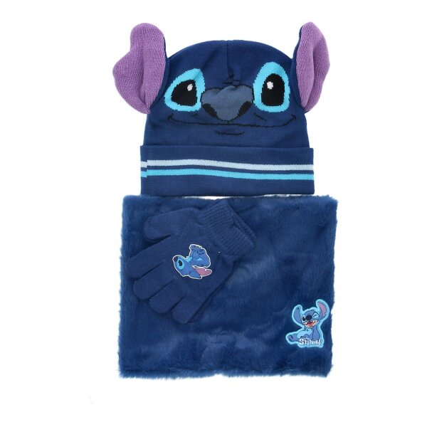 Lilo & Stitch Winterset – Mütze, Handschuhe und Schal für Kinder in Onesize