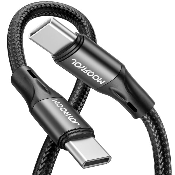 Joyroom USB Type-C zu USB Type-C PD-Kabel – 2 Meter, 60W Schnelllade- und Datenkabel, Schwarz