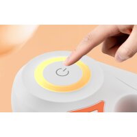 Automatikleine für Hunde in Orange/Weiß 5m mit RGB-Beleuchtung und Taschenlampe