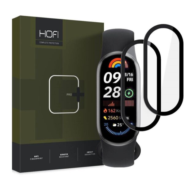 Hybridglas XIAOMI SMART BAND 9 / 9 NFC Hofi Hybrid Pro+ 2er-Pack schwarz