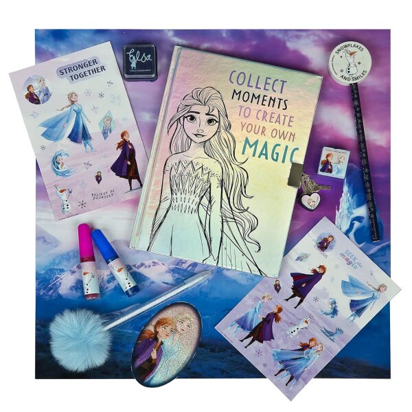 Disney Frozen Tagebuch-Set mit Glitzer und Zubehör – Perfekt für Kinder