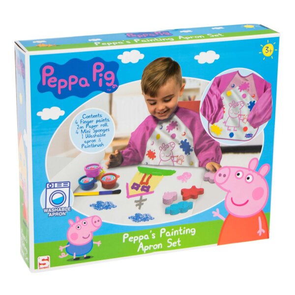 Peppa Pig Malset – Kreativspaß mit Schürze und Fingermalfarben für Kinder