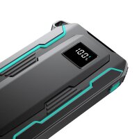 22,5 W 10000 mAh Powerbank - integrierte Kabel kompatibel mit iPhone und USB-C - inklusive eingebaute Taschenlampe