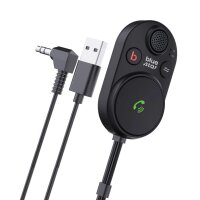 2-in-1 Bluetooth FM-Transmitter in Schwarz USB -A,...