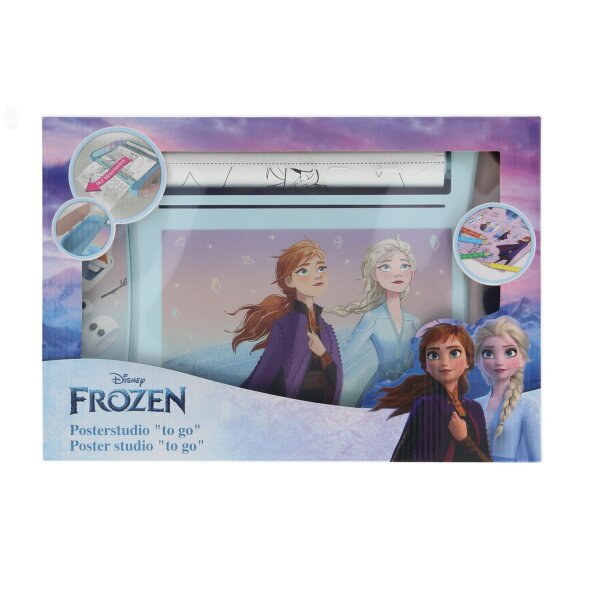 Disney Frozen Ausmalposter – 70 Poster mit Buntstiften und Stickern