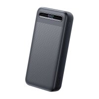 Powerbank mit Digitalanzeige 20.000 mAh, 22,5 W PD-Schnellladegerät in Schwarz