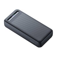 Powerbank mit Digitalanzeige 20.000 mAh, 22,5 W PD-Schnellladegerät in Schwarz