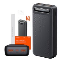 Powerbank mit Digitalanzeige 20.000 mAh, 22,5 W PD-Schnellladegerät in Schwarz