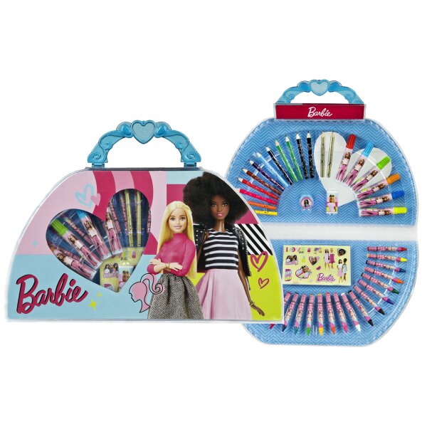 Barbie Kreativset Kompakter Zeichenkoffer für kleine Künstler