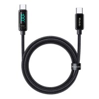 Ladekabel 100W USB-C auf USB-C Kabel Schnellladekabel 100W 1,2m in Schwarz