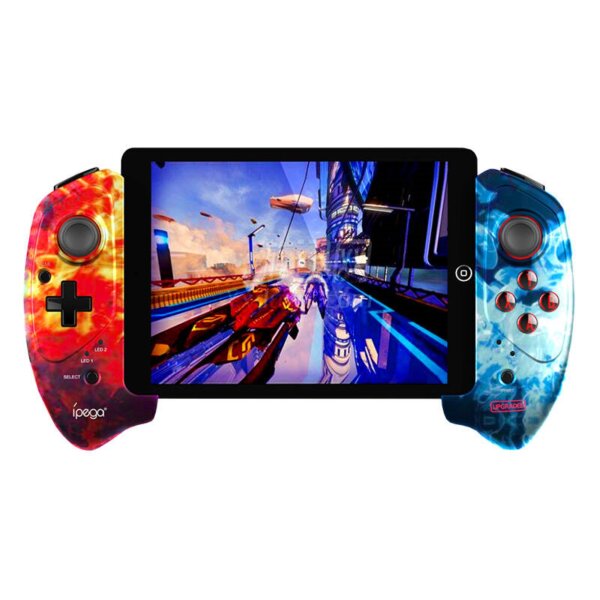 Wireless Controller / GamePad mit Telefonhalter 13 - 28 cm, ergonomisches Design (Flamme)