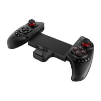 Wireless Controller / GamePad mit Telefonhalter in Schwarz bis zu 28 cm