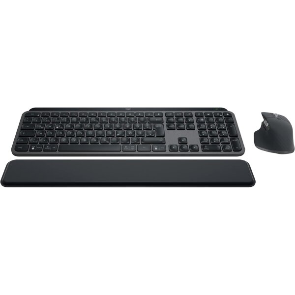 Logitech Präzisionstastatur Tastatur-Maus Set MX Keys S, Wireless, Bluetooth