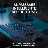 Logitech Präzisionstastatur Tastatur-Maus Set MX Keys S, Wireless, Bluetooth