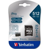 Verbatim microSDXC Pro Speicherkarte UHS-I U3, hohe...