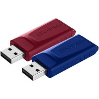 Verbatim Speicherstick StorenGo Slider USB 2.0 Stick 32GB 2er Pack mit praktischem Verschlussmechanismus