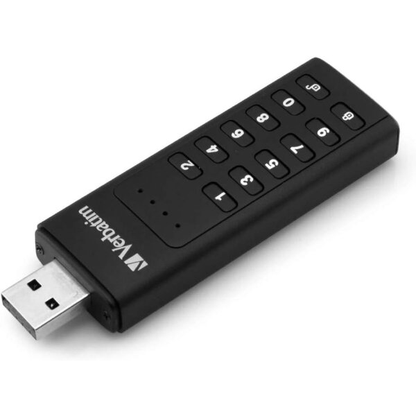 Verbatim Secure Keypad USB-Stick mit AES 256-Bit-Verschlüsselung für sicheren Datentransfer