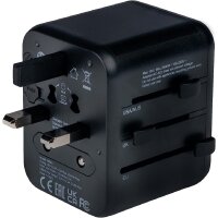 Verbatim Universal-Reiseadapter 180 Länder – USB-Ladeanschlüsse und Überspannungsschutz