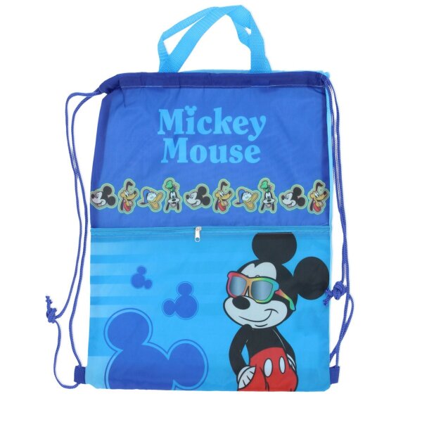 Mickey Mouse Turnbeutel Tasche Stylische Gymbag für Schule und Sport