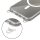 MagSafe Hülle für iPhone 16 Pro Max – transparent + 2 Lanyards (schwarz und beige)