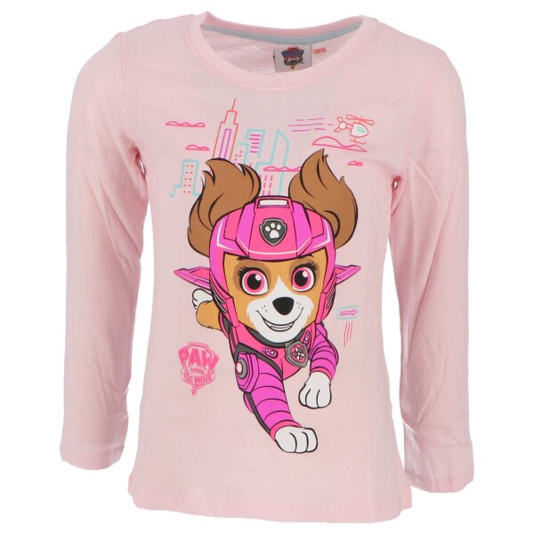 Paw Patrol Langarmshirt aus Baumwolle für Kinder – Skye-Design in Rosa