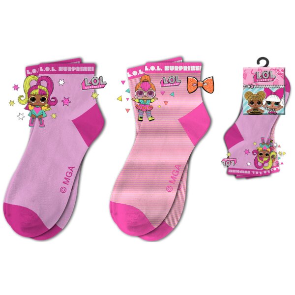 LOL Surprise Socken 2er-Pack Bunte und bequeme Socken für Mädchen