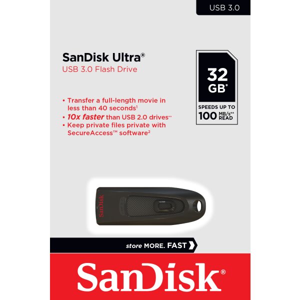 SanDisk Ultra USB-Stick – Schneller Datenstick mit USB 3.0 Technologie