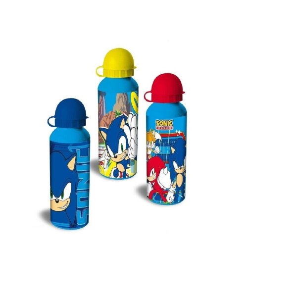 Sonic Kinder Trinkflasche – 500 ml Wasserflasche für Schule, Sport und Freizeit