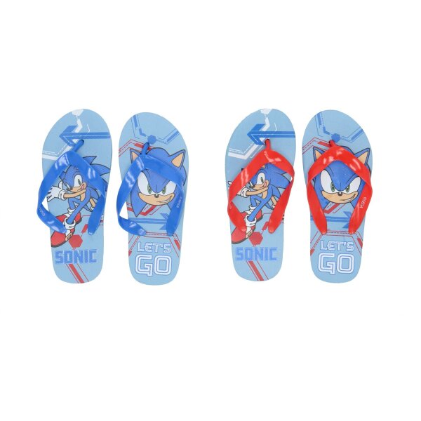 Sonic Flip Flops für Kinder Bequeme Sommer Sandalen im coolen Design