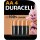 Duracell AA 1,5 V Alkaline Batterien Extra Life Long Power 4er Pack