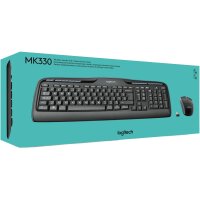 Logitech Tastatur-Maus Set MK330, Wireless, Schwarz