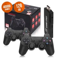 Retro-Konsole 4K 3D X2 HDMI Game Stick 128GB 2 PADS