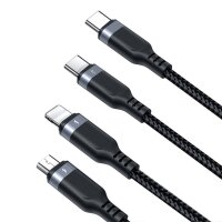 3-in-1 Joyroom USB-A – iPhone / USB-C / Micro-USB 1,2 m Kabel in Schwarz