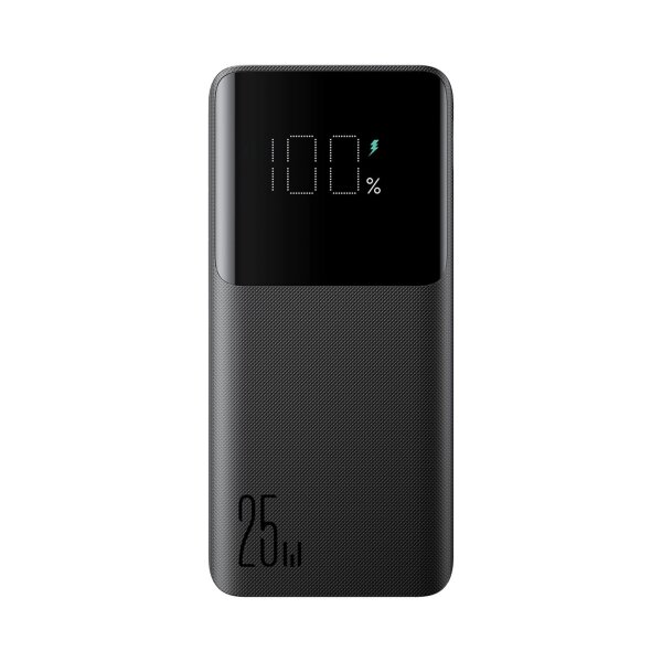 Powerbank mit Display 25W 10000mAh in Schwarz mit Schnellladetechnologie PD/SFC